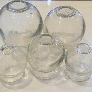 Glass fire cupping jars